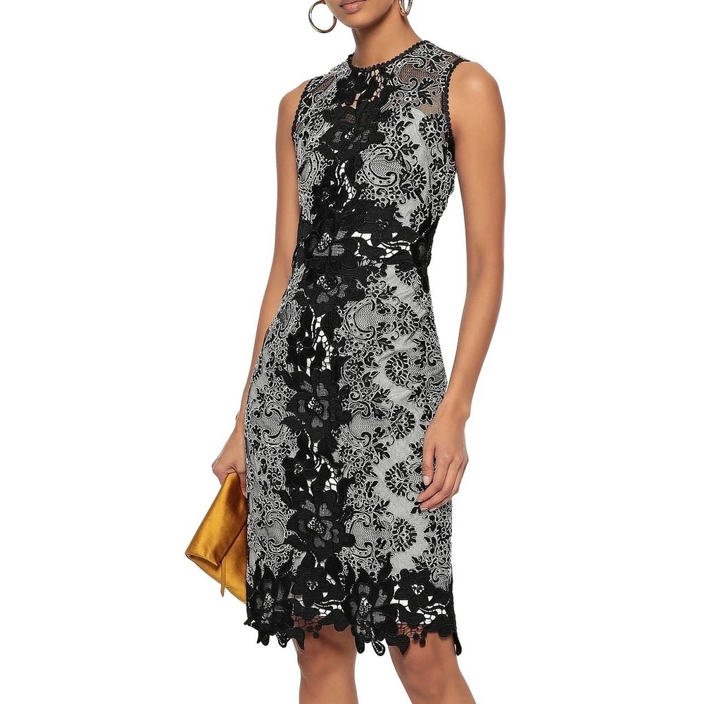 Marchesa Notte guipure lace dress, size 4